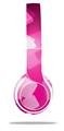 Skin Decal Wrap compatible with Beats Solo 2 WIRED Headphones Bokeh Squared Hot Pink (HEADPHONES NOT INCLUDED)