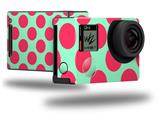 Kearas Polka Dots Pink And Blue - Decal Style Skin fits GoPro Hero 4 Black Camera (GOPRO SOLD SEPARATELY)