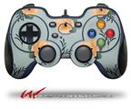 Poppy Orange Light Blue - Decal Style Skin fits Logitech F310 Gamepad Controller (CONTROLLER SOLD SEPARATELY)