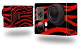 Zebra Red - Decal Style Skin fits GoPro Hero 3+ Camera (GOPRO NOT INCLUDED)