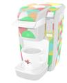 Decal Style Vinyl Skin compatible with Keurig K10 / K15 Mini Plus Coffee Makers Brushed Cirlces Multi Light (KEURIG NOT INCLUDED)