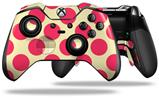 Kearas Polka Dots Pink On Cream - Decal Style Skin fits Microsoft XBOX One ELITE Wireless Controller