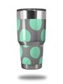 Skin Decal Wrap for Yeti Tumbler Rambler 30 oz Kearas Polka Dots Mint And Gray (TUMBLER NOT INCLUDED)