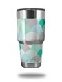 Skin Decal Wrap for Yeti Tumbler Rambler 30 oz Brushed Circles Seafoam (TUMBLER NOT INCLUDED)