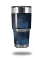 Skin Decal Wrap for Yeti Tumbler Rambler 30 oz Bokeh Hearts Blue (TUMBLER NOT INCLUDED)