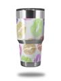 Skin Decal Wrap for Yeti Tumbler Rambler 30 oz Rainbow Lips White (TUMBLER NOT INCLUDED)