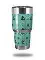 Skin Decal Wrap for Yeti Tumbler Rambler 30 oz Nautical Anchors Away 02 Seafoam Green (TUMBLER NOT INCLUDED)