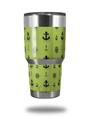 Skin Decal Wrap for Yeti Tumbler Rambler 30 oz Nautical Anchors Away 02 Sage Green (TUMBLER NOT INCLUDED)