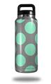 WraptorSkinz Skin Decal Wrap for Yeti Rambler Bottle 36oz Kearas Polka Dots Mint And Gray  (YETI NOT INCLUDED)