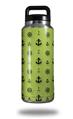 WraptorSkinz Skin Decal Wrap for Yeti Rambler Bottle 36oz Nautical Anchors Away 02 Sage Green (YETI NOT INCLUDED)