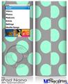iPod Nano 4G Skin - Kearas Polka Dots Mint And Gray