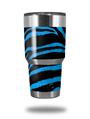 WraptorSkinz Skin Wrap compatible with RTIC 30oz ORIGINAL 2017 AND OLDER Tumblers Zebra Blue (TUMBLER NOT INCLUDED)