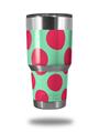 WraptorSkinz Skin Wrap compatible with RTIC 30oz ORIGINAL 2017 AND OLDER Tumblers Kearas Polka Dots Pink And Blue (TUMBLER NOT INCLUDED)