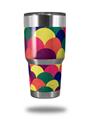 WraptorSkinz Skin Wrap compatible with RTIC 30oz ORIGINAL 2017 AND OLDER Tumblers Brushed Cirlces Multi Dark (TUMBLER NOT INCLUDED)