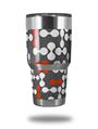 WraptorSkinz Skin Wrap compatible with RTIC 30oz ORIGINAL 2017 AND OLDER Tumblers Locknodes 04 Red (TUMBLER NOT INCLUDED)