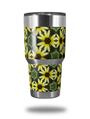 WraptorSkinz Skin Wrap compatible with RTIC 30oz ORIGINAL 2017 AND OLDER Tumblers Daisies Yellow (TUMBLER NOT INCLUDED)