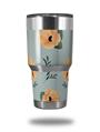 WraptorSkinz Skin Wrap compatible with RTIC 30oz ORIGINAL 2017 AND OLDER Tumblers Poppy Orange Light Blue (TUMBLER NOT INCLUDED)