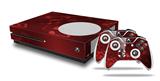 WraptorSkinz Decal Skin Wrap Set works with 2016 and newer XBOX One S Console and 2 Controllers Bokeh Music Red
