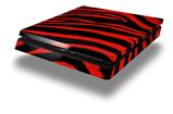 Vinyl Decal Skin Wrap compatible with Sony PlayStation 4 Slim Console Zebra Red (PS4 NOT INCLUDED)
