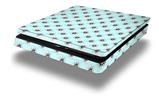 Vinyl Decal Skin Wrap compatible with Sony PlayStation 4 Slim Console Kearas Daisies Seafoam (PS4 NOT INCLUDED)