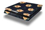 Vinyl Decal Skin Wrap compatible with Sony PlayStation 4 Slim Console Poppy Orange Navy (PS4 NOT INCLUDED)