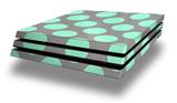 Vinyl Decal Skin Wrap compatible with Sony PlayStation 4 Pro Console Kearas Polka Dots Mint And Gray (PS4 NOT INCLUDED)