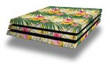 Vinyl Decal Skin Wrap compatible with Sony PlayStation 4 Pro Console Beach Flowers 02 Yellow Sunshine (PS4 NOT INCLUDED)