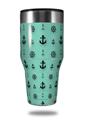 Skin Decal Wrap for Walmart Ozark Trail Tumblers 40oz Anchors Away 02 Seafoam Green (TUMBLER NOT INCLUDED) by WraptorSkinz