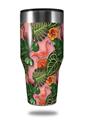 Skin Decal Wrap for Walmart Ozark Trail Tumblers 40oz Famingos and Flowers Pink (TUMBLER NOT INCLUDED) by WraptorSkinz