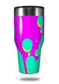 Skin Decal Wrap for Walmart Ozark Trail Tumblers 40oz - Drip Teal Pink Yellow (TUMBLER NOT INCLUDED) by WraptorSkinz