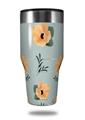 Skin Decal Wrap for Walmart Ozark Trail Tumblers 40oz - Poppy Orange Light Blue (TUMBLER NOT INCLUDED)