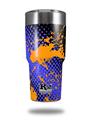 Skin Decal Wrap for K2 Element Tumbler 30oz - Halftone Splatter Orange Blue (TUMBLER NOT INCLUDED) by WraptorSkinz