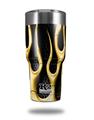 Skin Decal Wrap for K2 Element Tumbler 30oz - Metal Flames Yellow (TUMBLER NOT INCLUDED) by WraptorSkinz