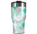 WraptorSkinz Skin Wrap compatible with 2017 and newer RTIC Tumblers 30oz Brushed Circles Seafoam (TUMBLER NOT INCLUDED)