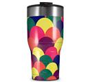 WraptorSkinz Skin Wrap compatible with 2017 and newer RTIC Tumblers 30oz Brushed Cirlces Multi Dark (TUMBLER NOT INCLUDED)