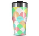 WraptorSkinz Skin Wrap compatible with 2017 and newer RTIC Tumblers 30oz Brushed Cirlces Multi Light (TUMBLER NOT INCLUDED)