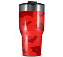 WraptorSkinz Skin Wrap compatible with 2017 and newer RTIC Tumblers 30oz Deathrock Bats Red (TUMBLER NOT INCLUDED)