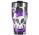 WraptorSkinz Skin Wrap compatible with 2017 and newer RTIC Tumblers 30oz Cartoon Skull Purple (TUMBLER NOT INCLUDED)