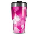 WraptorSkinz Skin Wrap compatible with 2017 and newer RTIC Tumblers 30oz Bokeh Squared Hot Pink (TUMBLER NOT INCLUDED)