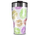 WraptorSkinz Skin Wrap compatible with 2017 and newer RTIC Tumblers 30oz Rainbow Lips White (TUMBLER NOT INCLUDED)