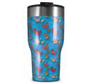 WraptorSkinz Skin Wrap compatible with 2017 and newer RTIC Tumblers 30oz Crabs and Shells Blue Medium (TUMBLER NOT INCLUDED)