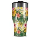 WraptorSkinz Skin Wrap compatible with 2017 and newer RTIC Tumblers 30oz Beach Flowers 02 Yellow Sunshine (TUMBLER NOT INCLUDED)