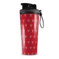 Skin Wrap Decal for IceShaker 2nd Gen 26oz Hearts Red On White (SHAKER NOT INCLUDED)