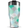 Skin Wrap Decal for 2017 RTIC Tumblers 40oz Brushed Circles Seafoam (TUMBLER NOT INCLUDED)