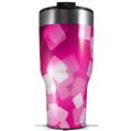 Skin Wrap Decal for 2017 RTIC Tumblers 40oz Bokeh Squared Hot Pink (TUMBLER NOT INCLUDED)