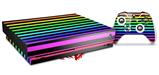 Skin Wrap for XBOX One X Console and Controller Stripes Rainbow
