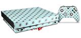 Skin Wrap for XBOX One X Console and Controller Kearas Daisies Seafoam