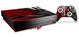 Skin Wrap for XBOX One X Console and Controller Baja 0040 Red Dark
