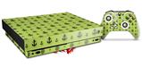Skin Wrap for XBOX One X Console and Controller Nautical Anchors Away 02 Sage Green