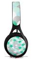 WraptorSkinz Skin Decal Wrap compatible with Beats EP Headphones Brushed Circles Seafoam Skin Only HEADPHONES NOT INCLUDED